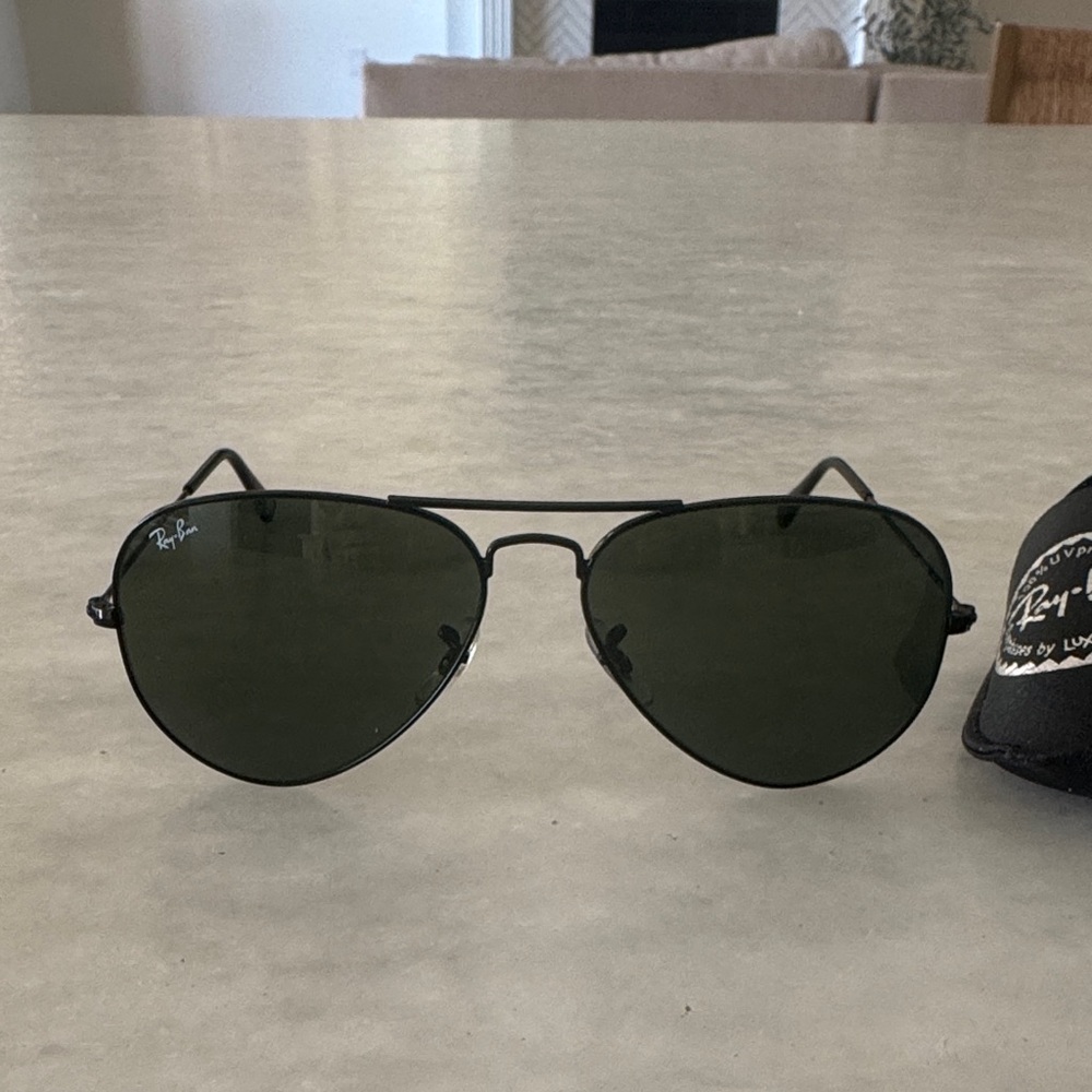 Ray-Ban Dark Green Aviator Sunglasses